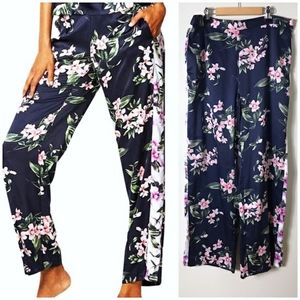 Satin Floral Pants